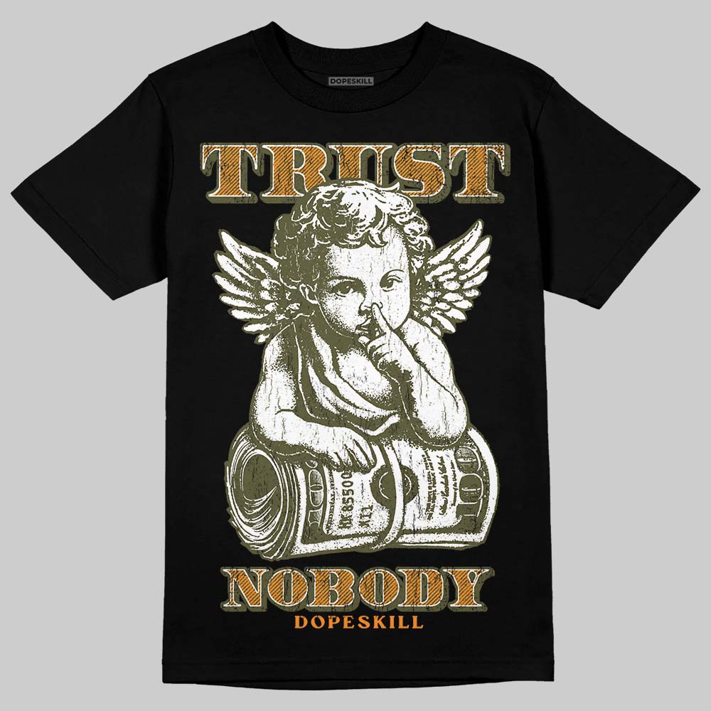 Olive Sneakers DopeSkill T-Shirt Trust Nobody Graphic Streetwear - Black