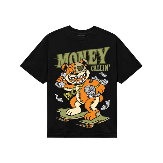 Olive Sneakers DopeSkill T-Shirt Money Callin' Graphic Streetwear - Black