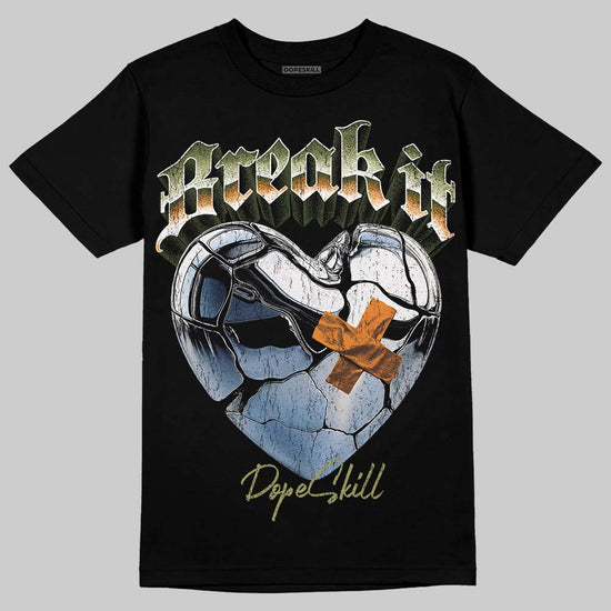 Olive Sneakers DopeSkill T-Shirt Break It Graphic Streetwear - Black