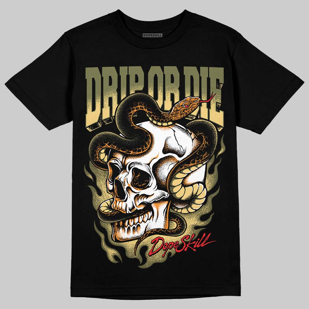 Olive Sneakers DopeSkill T-Shirt Drip or Die Graphic Streetwear - black