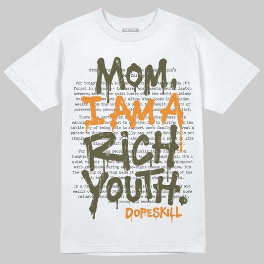 Olive Sneakers DopeSkill T-Shirt Mom, I Am A Rich Youth Graphic Streetwear - White