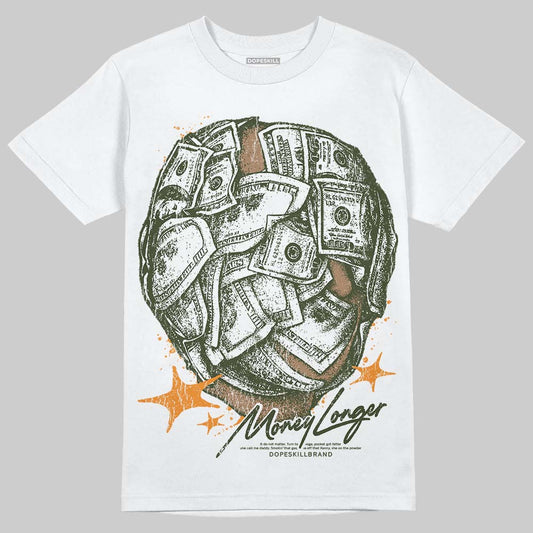 Olive Sneakers DopeSkill T-Shirt Money Longer Graphic Streetwear - White