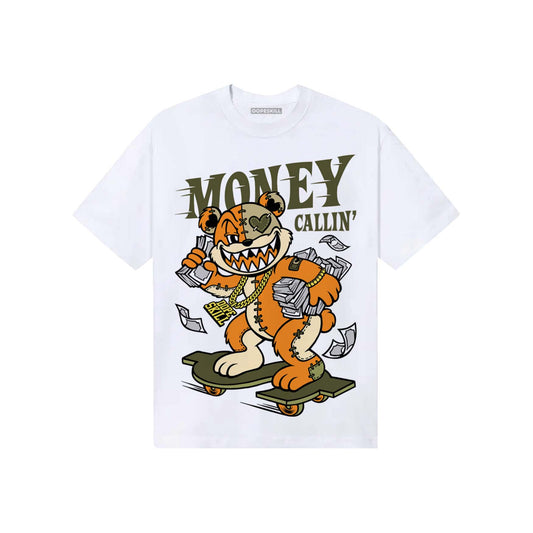 Olive Sneakers DopeSkill T-Shirt Money Callin' Graphic Streetwear - White