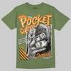Jordan 5 "Olive" DopeSkill T-Shirt Pocket Change Graphic Streetwear - Military Green