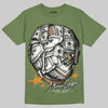 Olive Sneakers DopeSkill T-Shirt Money Longer Graphic Streetwear - Military green