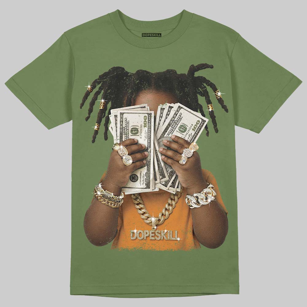Olive Sneakers DopeSkill T-Shirt Rich Youth Graphic Streetwear - Military Green