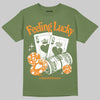 Olive Sneakers DopeSkill T-Shirt Feeling Lucky Graphic Streetwear - Military green