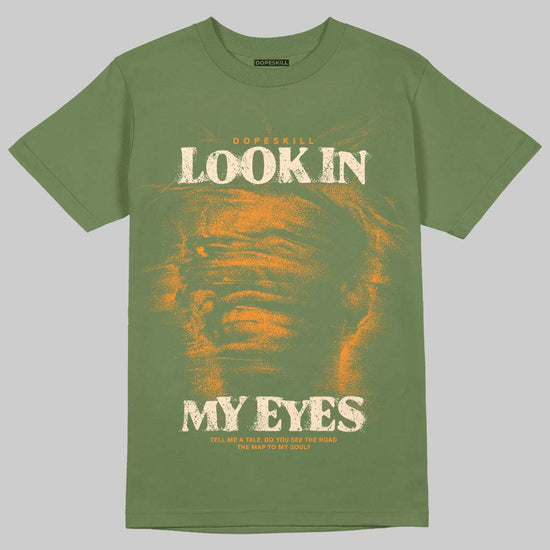 Olive Sneakers DopeSkill T-Shirt Look In My Eyes Graphic Streetwear - Military Green