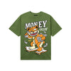 Olive Sneakers DopeSkill T-Shirt Money Callin' Graphic Streetwear - Military Green