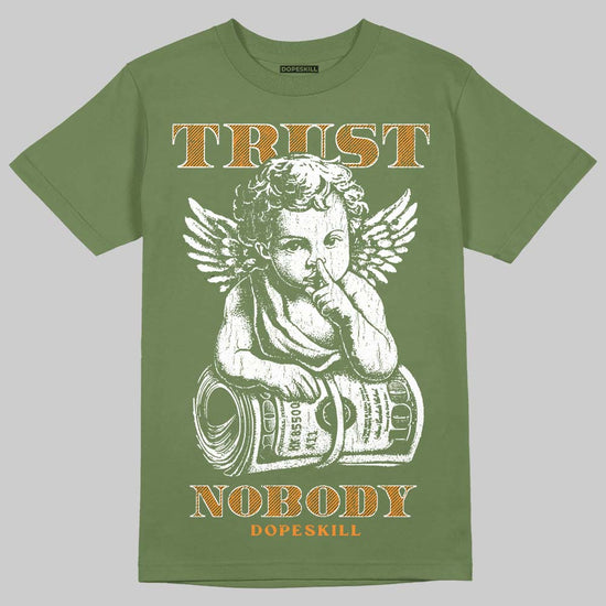 Olive Sneakers DopeSkill T-Shirt Trust Nobody Graphic Streetwear - Military Green