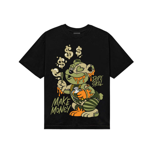 Olive Sneakers DopeSkill T-Shirt Make Money Graphic Streetwear - Black