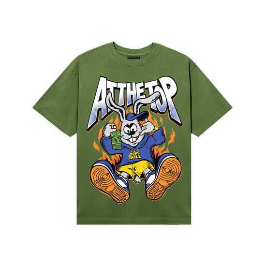 Olive Sneakers DopeSkill T-Shirt At The Top Graphic Streetwear - Military green