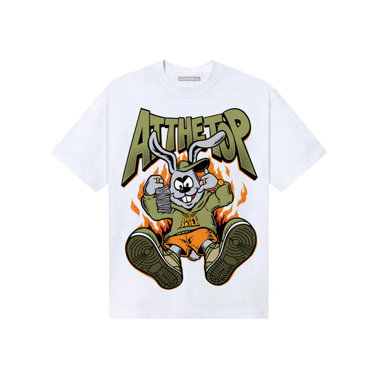 Olive Sneakers DopeSkill T-Shirt At The Top Graphic Streetwear - White