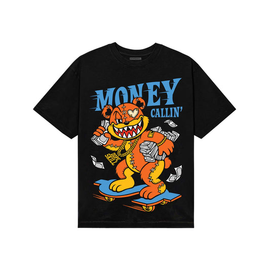 Orange, Black and White Sneakers DopeSkill T-Shirt Money Callin' Graphic Streetwear - black