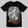 Orange, Black and White Sneakers DopeSkill T-Shirt Money Longer Graphic Streetwear - black