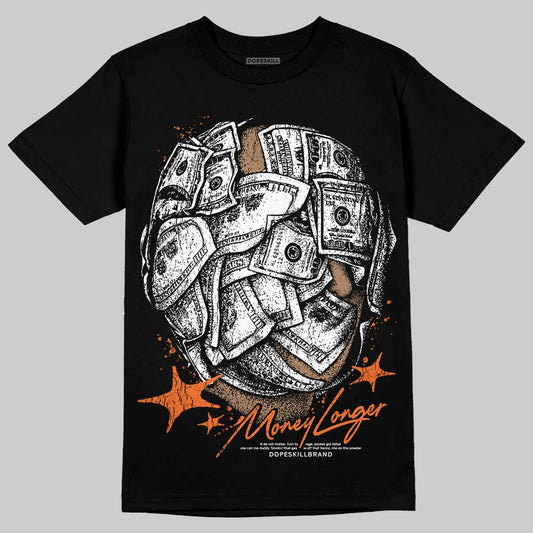 Orange, Black and White Sneakers DopeSkill T-Shirt Money Longer Graphic Streetwear - black