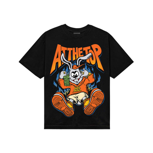Orange, Black and White Sneakers DopeSkill T-Shirt At The Top Graphic Streetwear - black