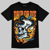 Orange, Black and White Sneakers DopeSkill T-Shirt Drip or Die Graphic Streetwear - Black