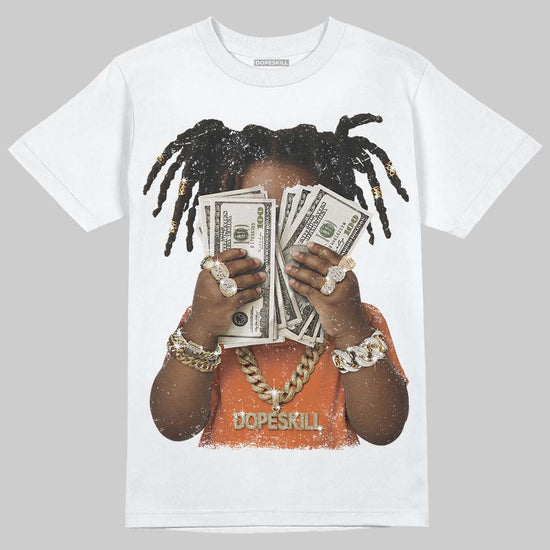 Orange, Black and White Sneakers DopeSkill T-Shirt Rich Youth Graphic Streetwear - White