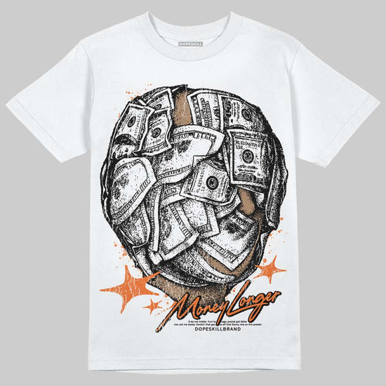 Orange, Black and White Sneakers DopeSkill T-Shirt Money Longer Graphic Streetwear - White