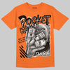 Orange, Black and White Sneakers DopeSkill T-Shirt Pocket Change Graphic Streetwear - Orange
