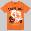 Orange, Black and White Sneakers DopeSkill T-Shirt Feeling Lucky Graphic Streetwear - Orange
