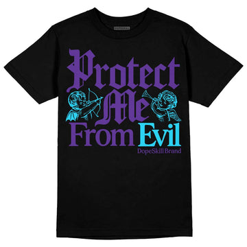 PURPLE Sneakers DopeSkill T-Shirt Protect Me From Evil Graphic Streetwear - Black