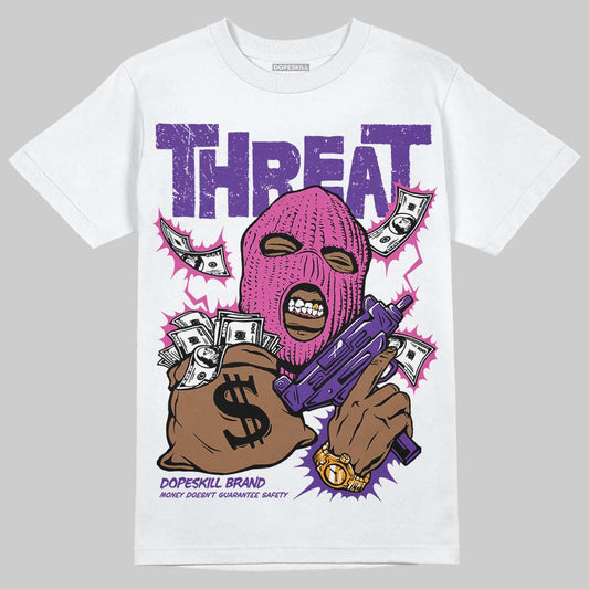 PURPLE Sneakers DopeSkill T-Shirt Under Threat Graphic Streetwear - White