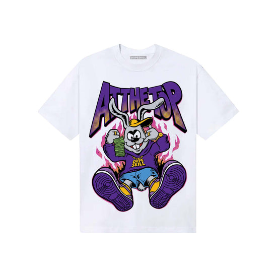 PURPLE Sneakers DopeSkill T-Shirt At The Top Graphic Streetwear - White