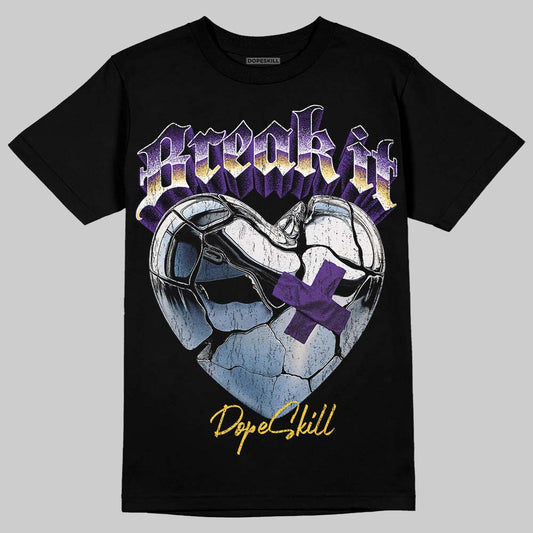 PURPLE Sneakers DopeSkill T-Shirt Break It Graphic Streetwear - Black