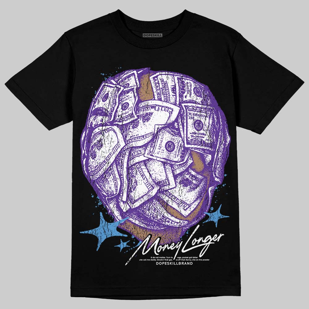PURPLE Sneakers DopeSkill T-Shirt Money Longer Graphic Streetwear - Black