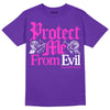 PURPLE Sneakers DopeSkill Purple T-Shirt Protect Me From Evil Graphic Streetwear