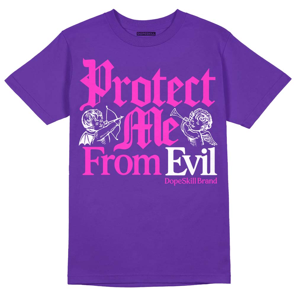 PURPLE Sneakers DopeSkill Purple T-Shirt Protect Me From Evil Graphic Streetwear