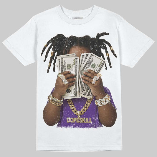 PURPLE Sneakers DopeSkill T-Shirt Rich Youth Graphic Streetwear - White