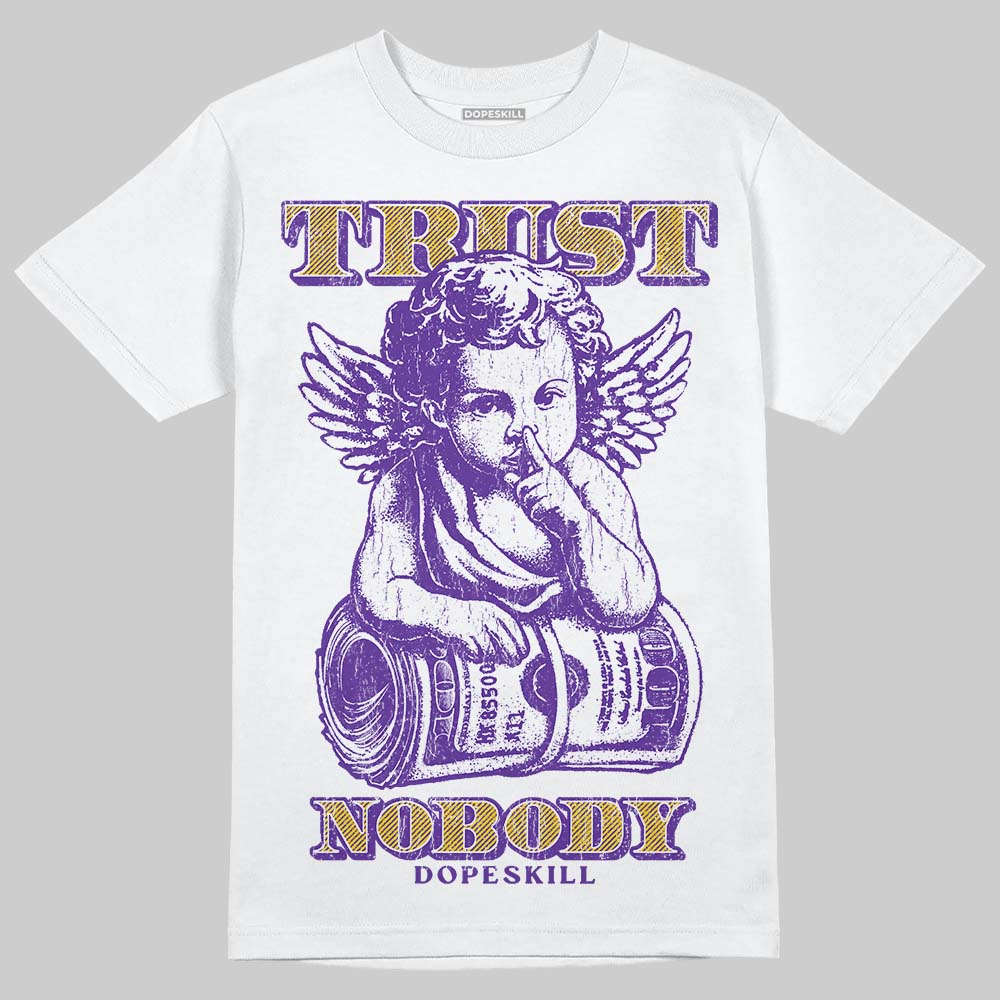 Purple Sneakers DopeSkill T-Shirt Trust Nobody Graphic Streetwear - Whitee  