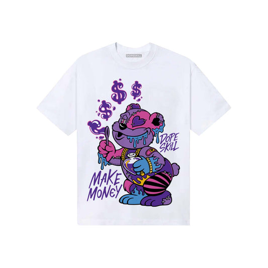 PURPLE Sneakers DopeSkill T-Shirt Make Money Graphic Streetwear - White