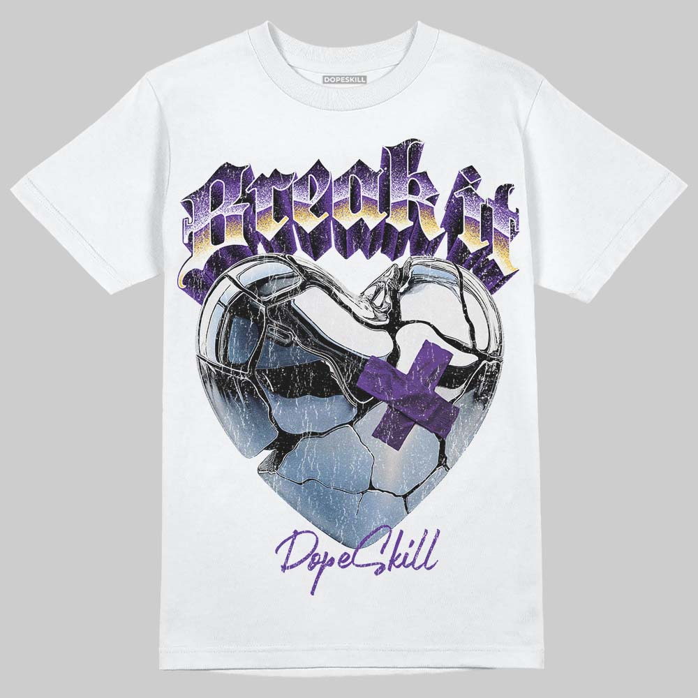 PURPLE Sneakers DopeSkill T-Shirt Break It Graphic Streetwear - White