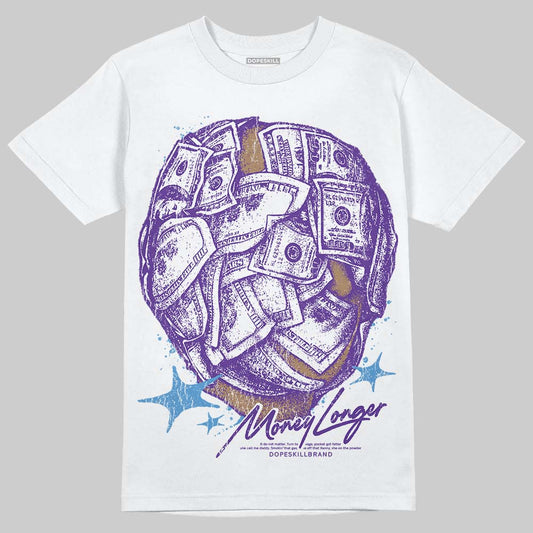 PURPLE Sneakers DopeSkill T-Shirt Money Longer Graphic Streetwear - White