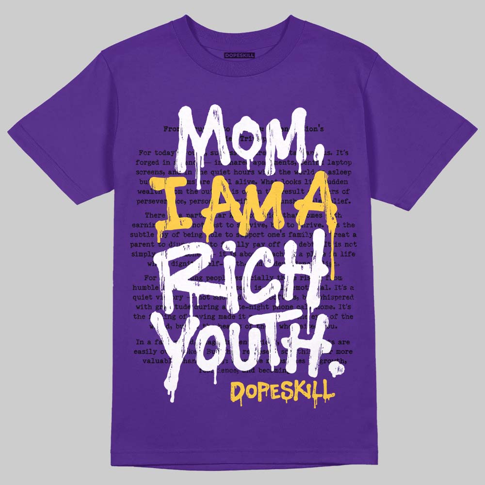 PURPLE Sneakers DopeSkill T-Shirt Mom, I Am A Rich Youth Graphic Streetwear - Purple