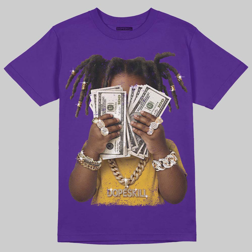PURPLE Sneakers DopeSkill T-Shirt Rich Youth Graphic Streetwear - Purple