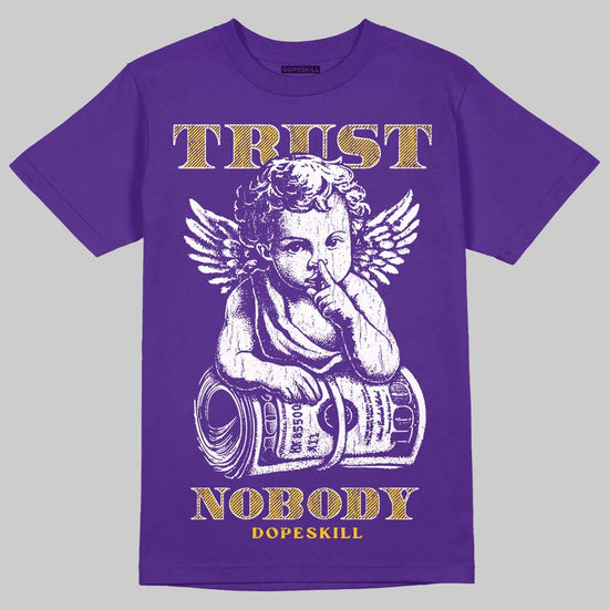Purple Sneakers DopeSkill T-Shirt Trust Nobody Graphic Streetwear - Purple 