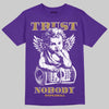 Purple Sneakers DopeSkill T-Shirt Trust Nobody Graphic Streetwear - Purple 