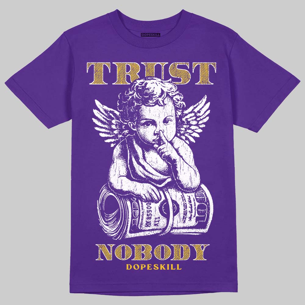 Purple Sneakers DopeSkill T-Shirt Trust Nobody Graphic Streetwear - Purple 