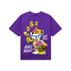 PURPLE Sneakers DopeSkill T-Shirt Make Money Graphic Streetwear - Purple
