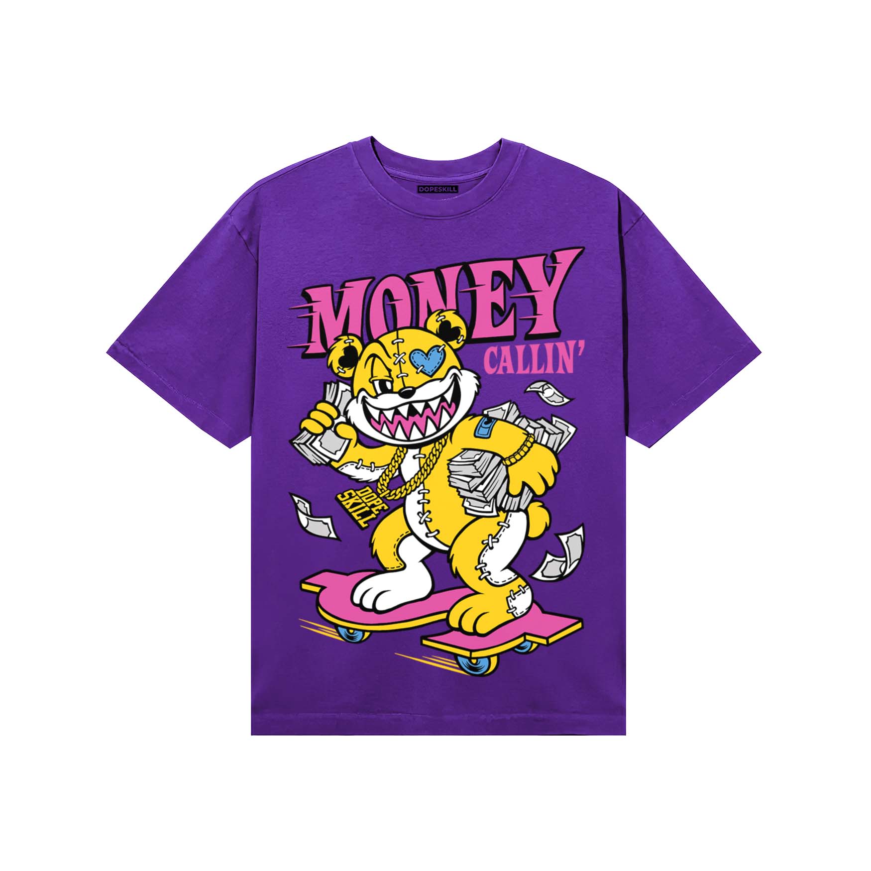 PURPLE Sneakers DopeSkill T-Shirt Money Callin' Graphic Streetwear - Purple 