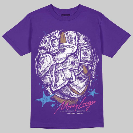 PURPLE Sneakers DopeSkill T-Shirt Money Longer Graphic Streetwear - Purple
