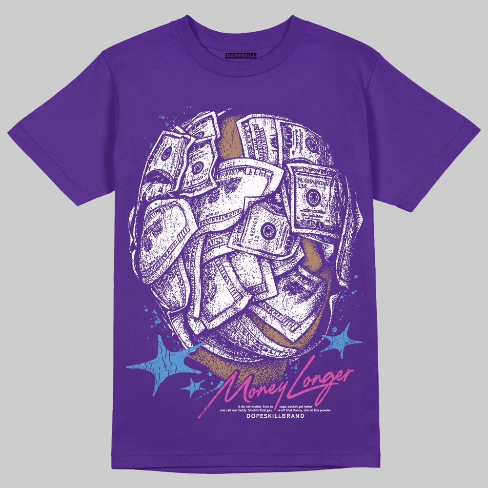 PURPLE Sneakers DopeSkill T-Shirt Money Longer Graphic Streetwear - Purple