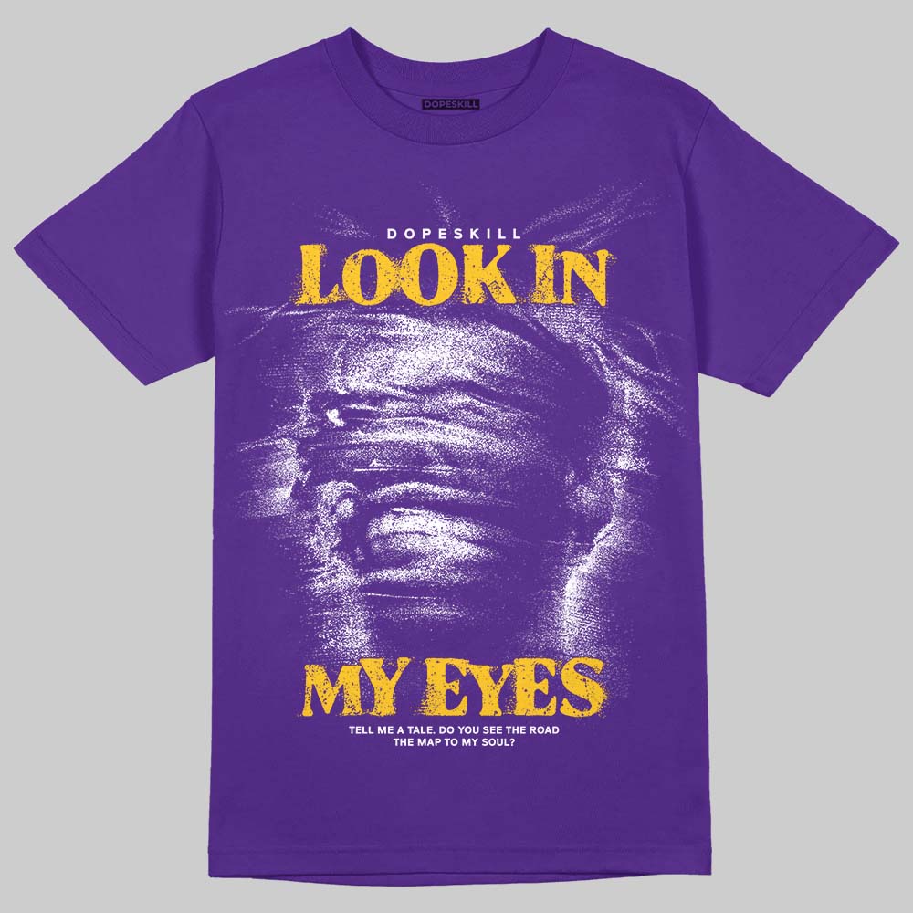 PURPLE Sneakers DopeSkill T-Shirt Look In My Eyes Graphic Streetwear - Purple