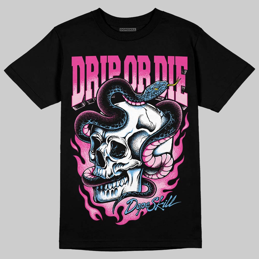 Pink Sneakers DopeSkill T-Shirt Drip or Die Graphic Streetwear - Black