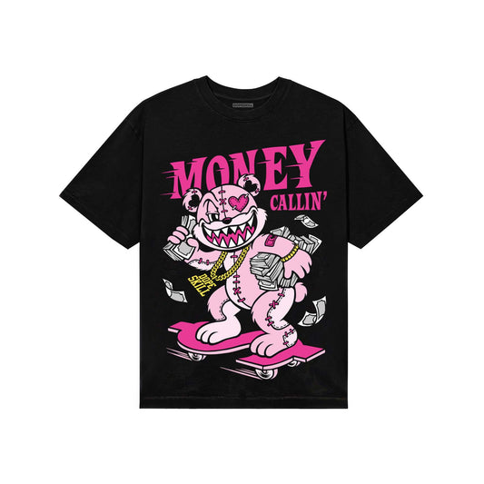 Pink Sneakers DopeSkill T-Shirt Money Callin' Graphic Streetwear - Black